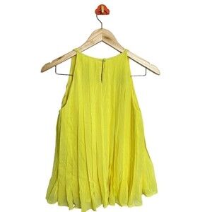 J‎ Crew Women's Yellow Pleated Top Size 2